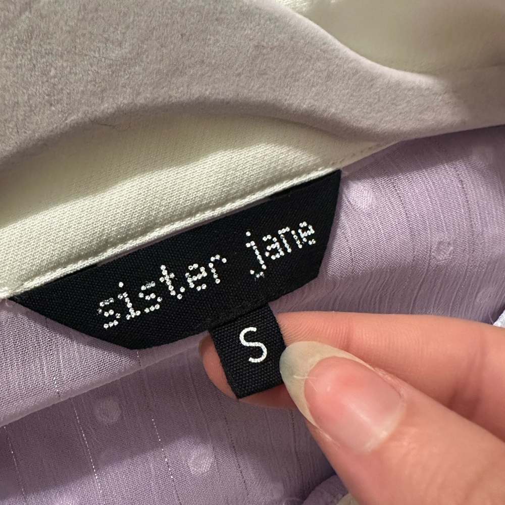 Sister Jane Lavender Blouse with White Collar - Picture 15 of 15
